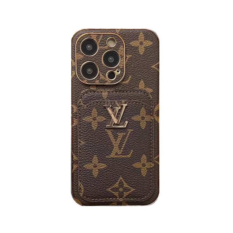 Luxury Letter Card Holder iPhone Case