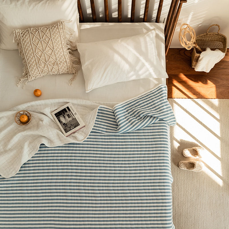 100% Cotton Striped Quilt