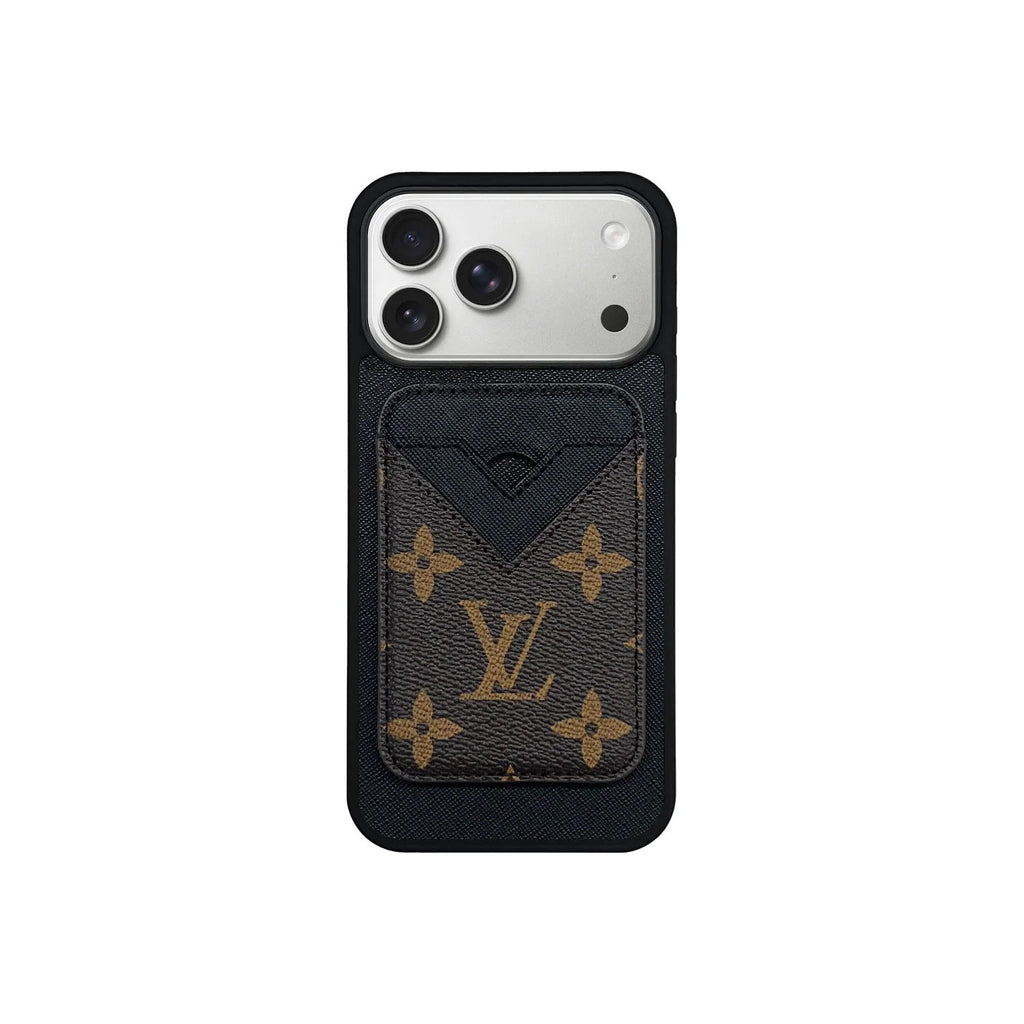 Retro Brown Card Pocket iPhone Case