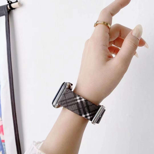 Burberry Watch Band Apple Watches Blue leather