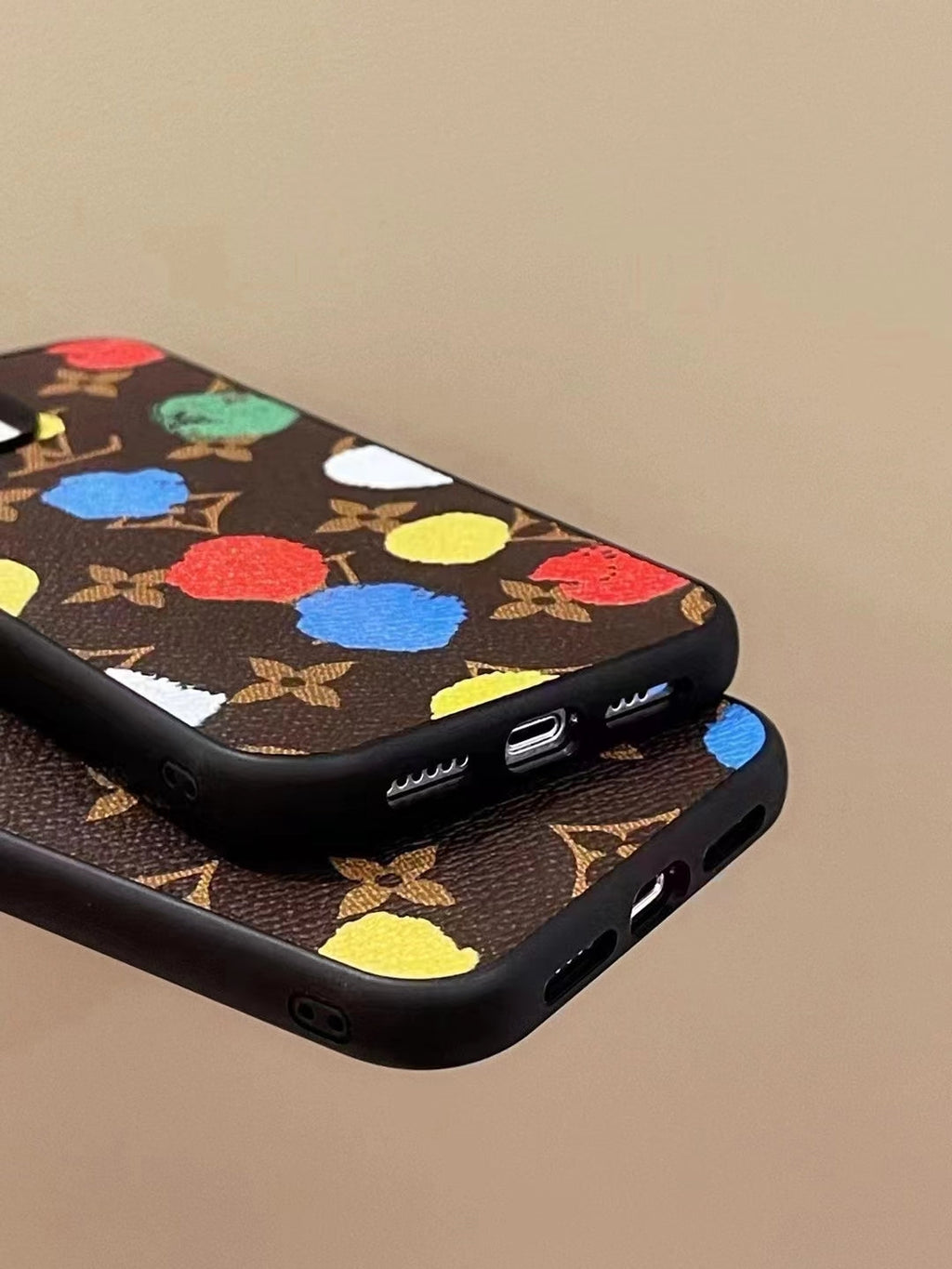 LV iPhone Case Paint Spots Design for iPhone