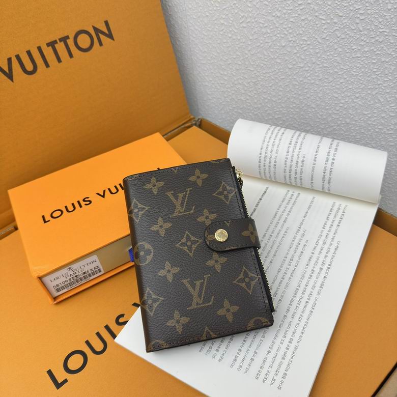 Luxury LV Wallet Brown Monogram Card Holder with Zipper