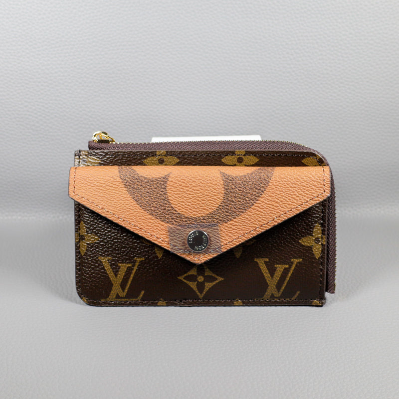 Louis Vuitton Wallet Card Holder Accent Monogram Zipper Wallet
