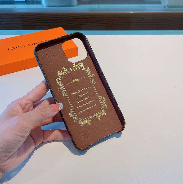 LV Monogram iPhone Case Brown Hand Strap