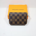 LV Leather Brown Checkered Wallet Zipper