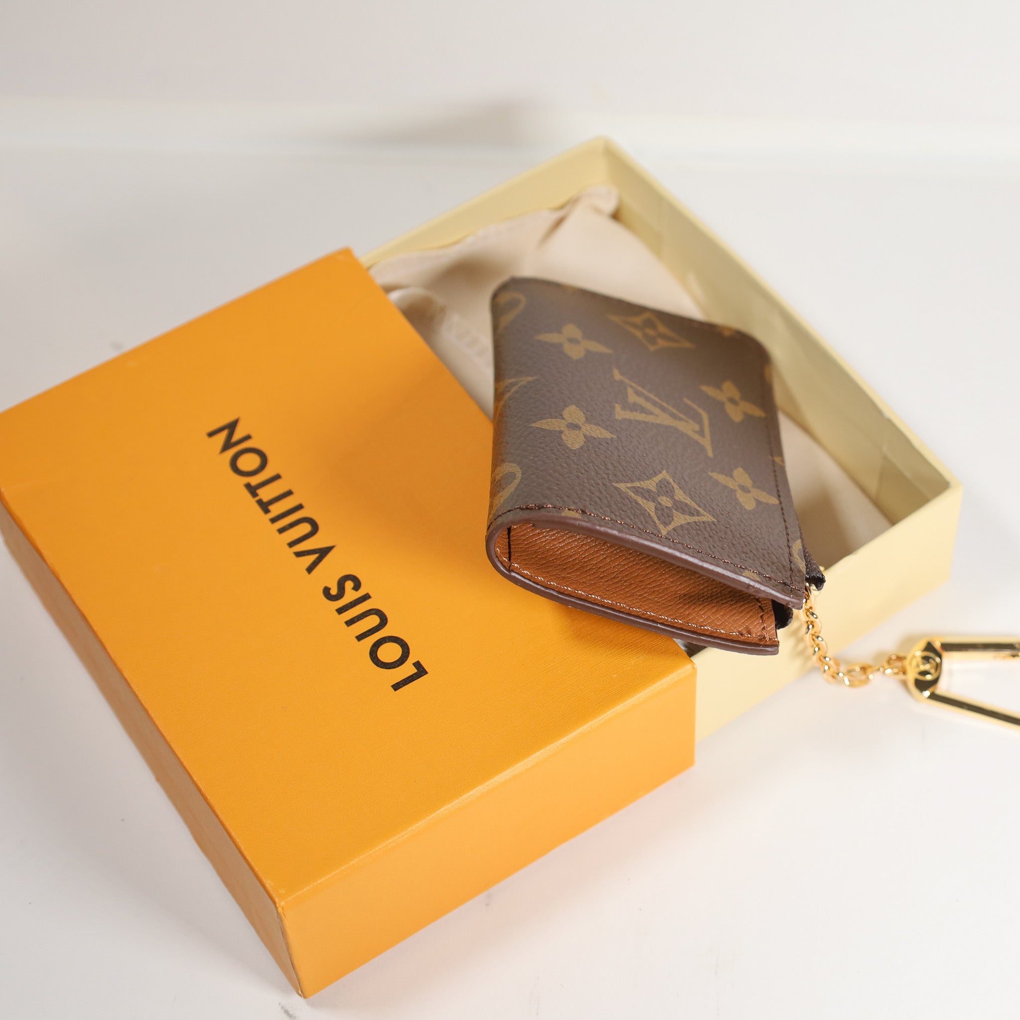 LV Monogram Key Pouch Mini Wallet