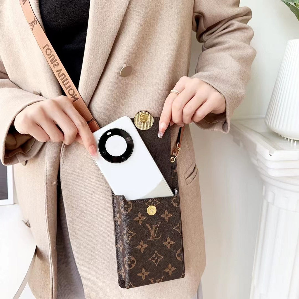 LV Phone Bag Crossbody Mini Wallet Credit Card Slots and Mirror