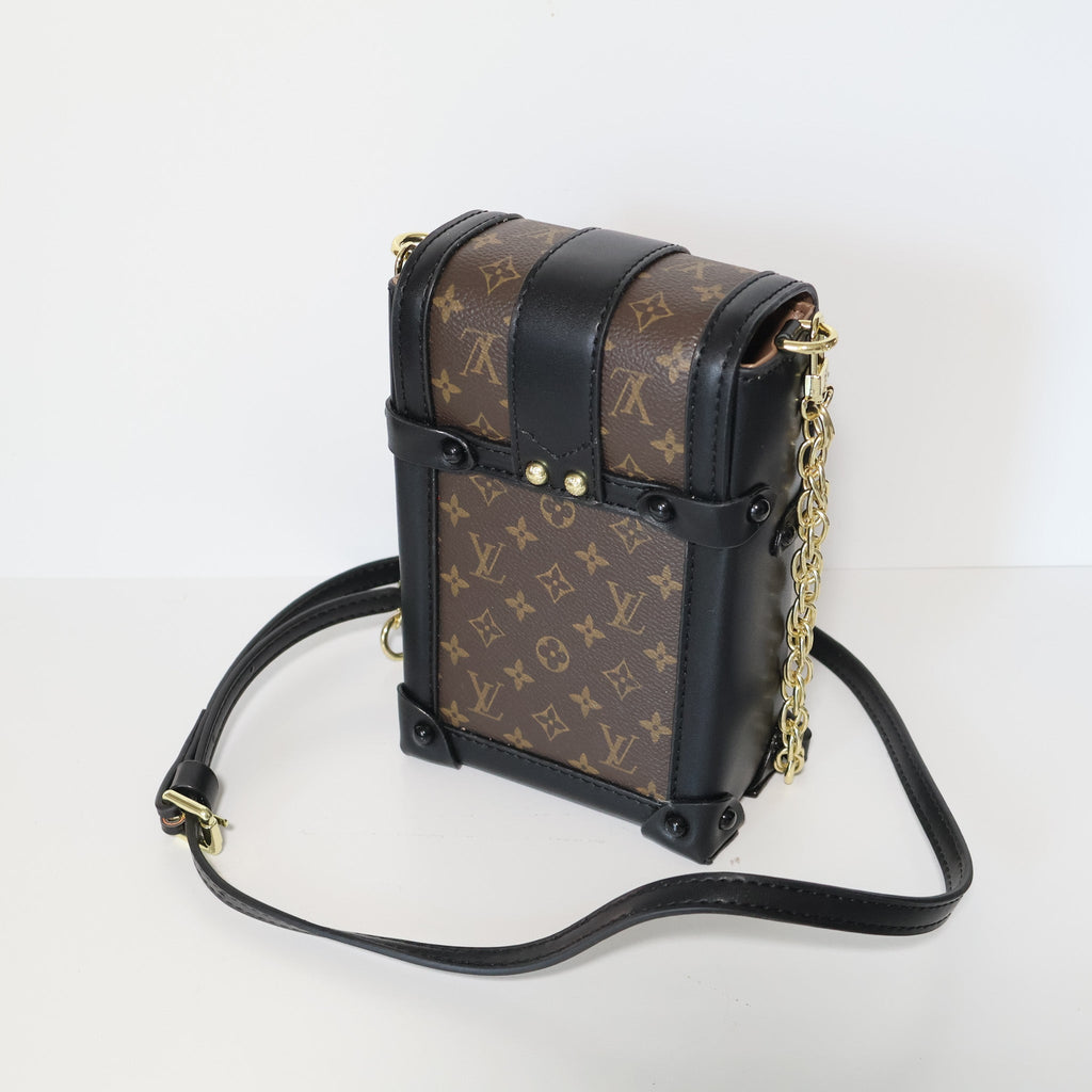 LV Trunk Crossbody Mini Bag Black Brown Monogram