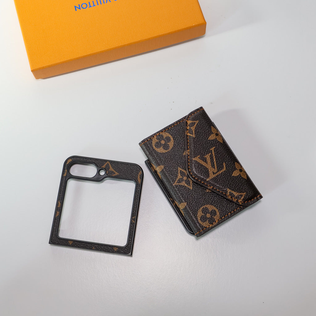 Z Flip LV Case Wallet Style For 3 4 5 6 7 Series