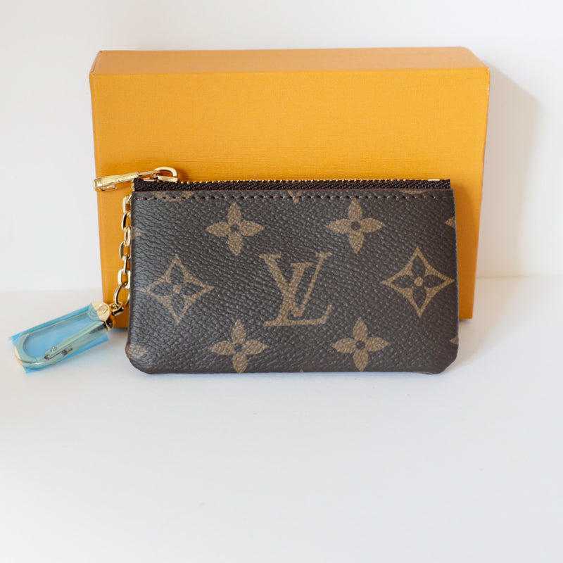 Louis Vuitton Card Holder Keychain Brown Monogram