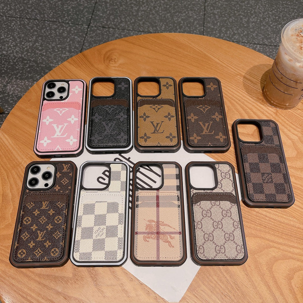 Louis Vuitton Phone Case Card Holder Fashion Leather for iPhone