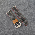 Apple Watch Band Designer Leather Black Monogram