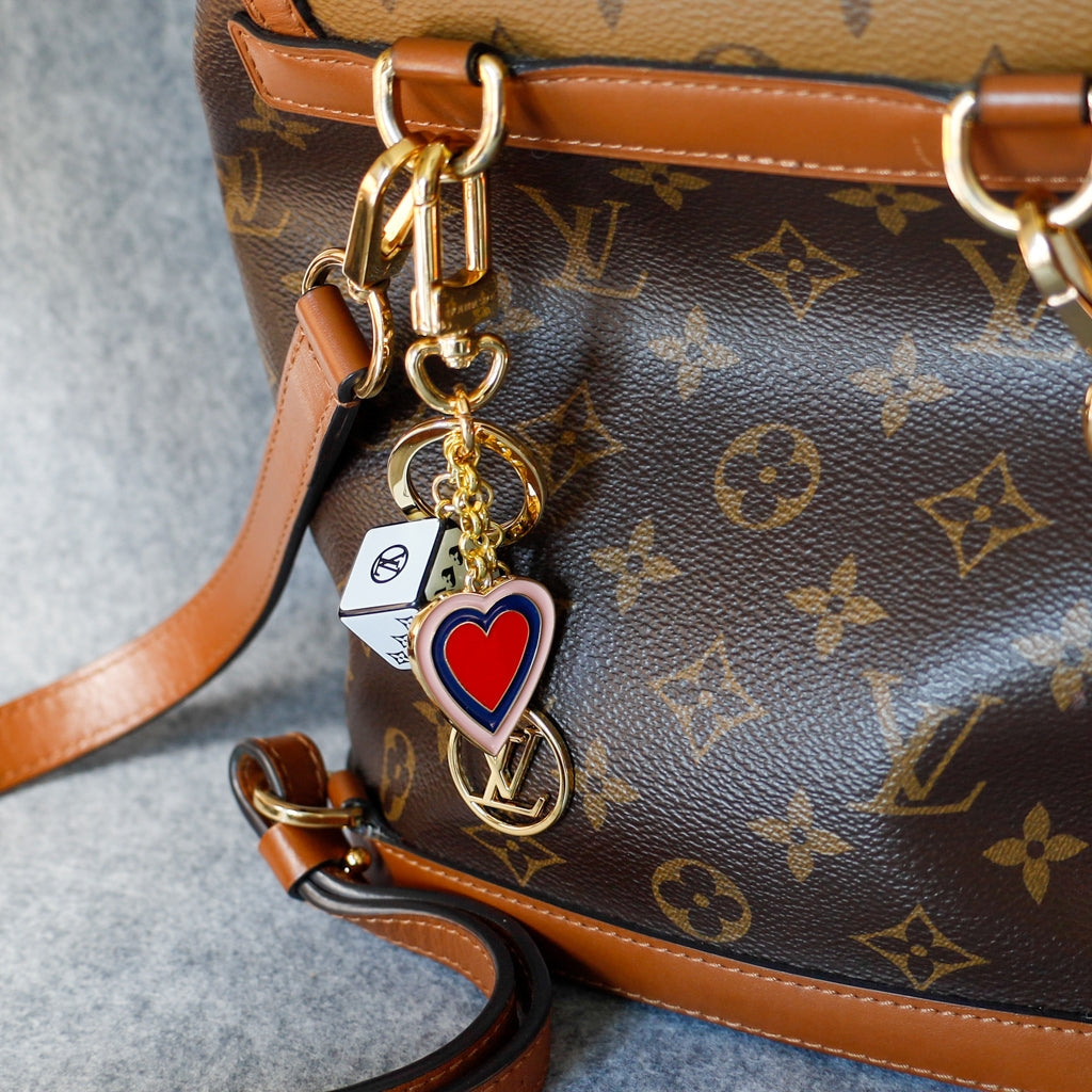 Heart and Cube Luxury Key Chain HandBag Charm