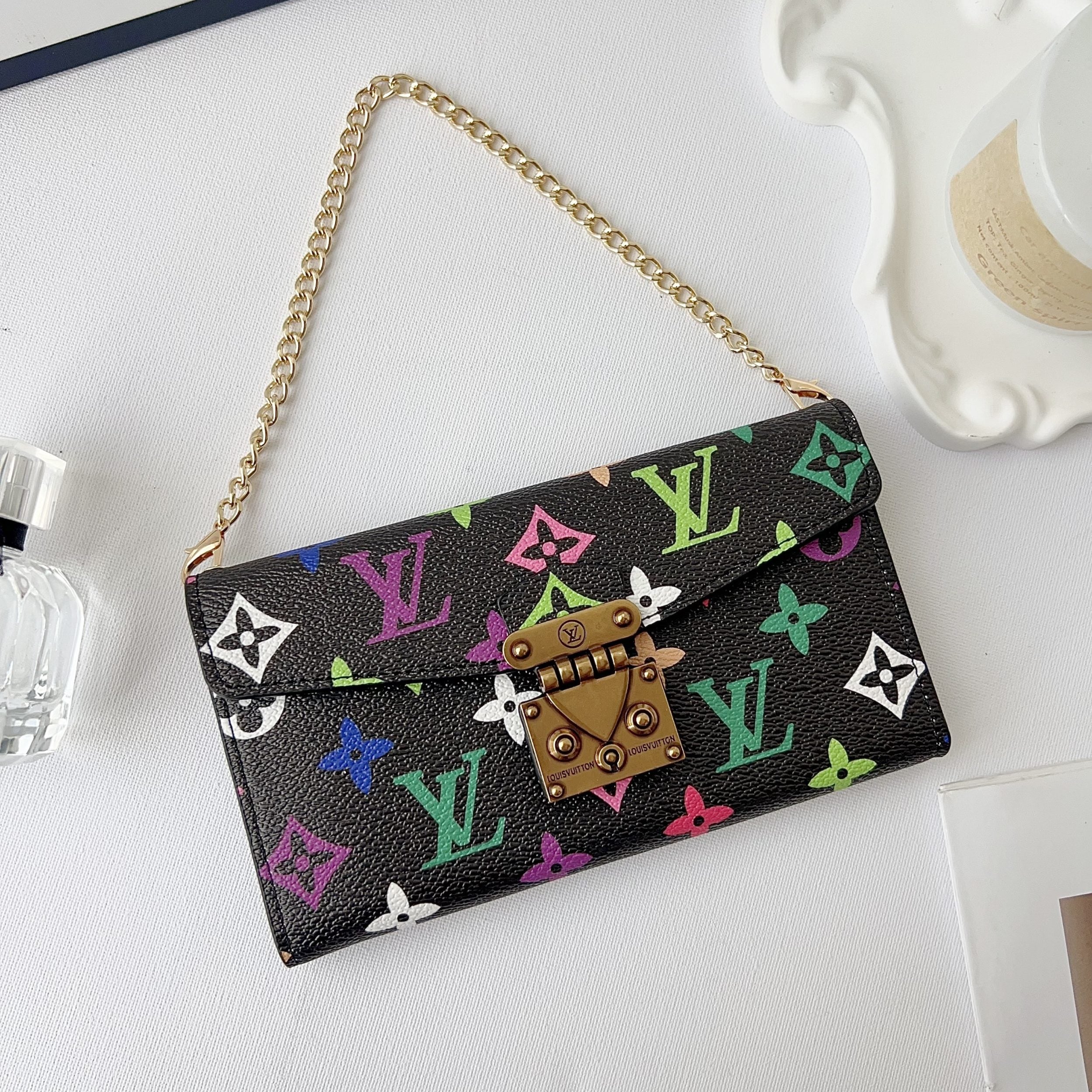 Multicolor LV Crossbody Phone Case for 1317 Pro/Pro Max