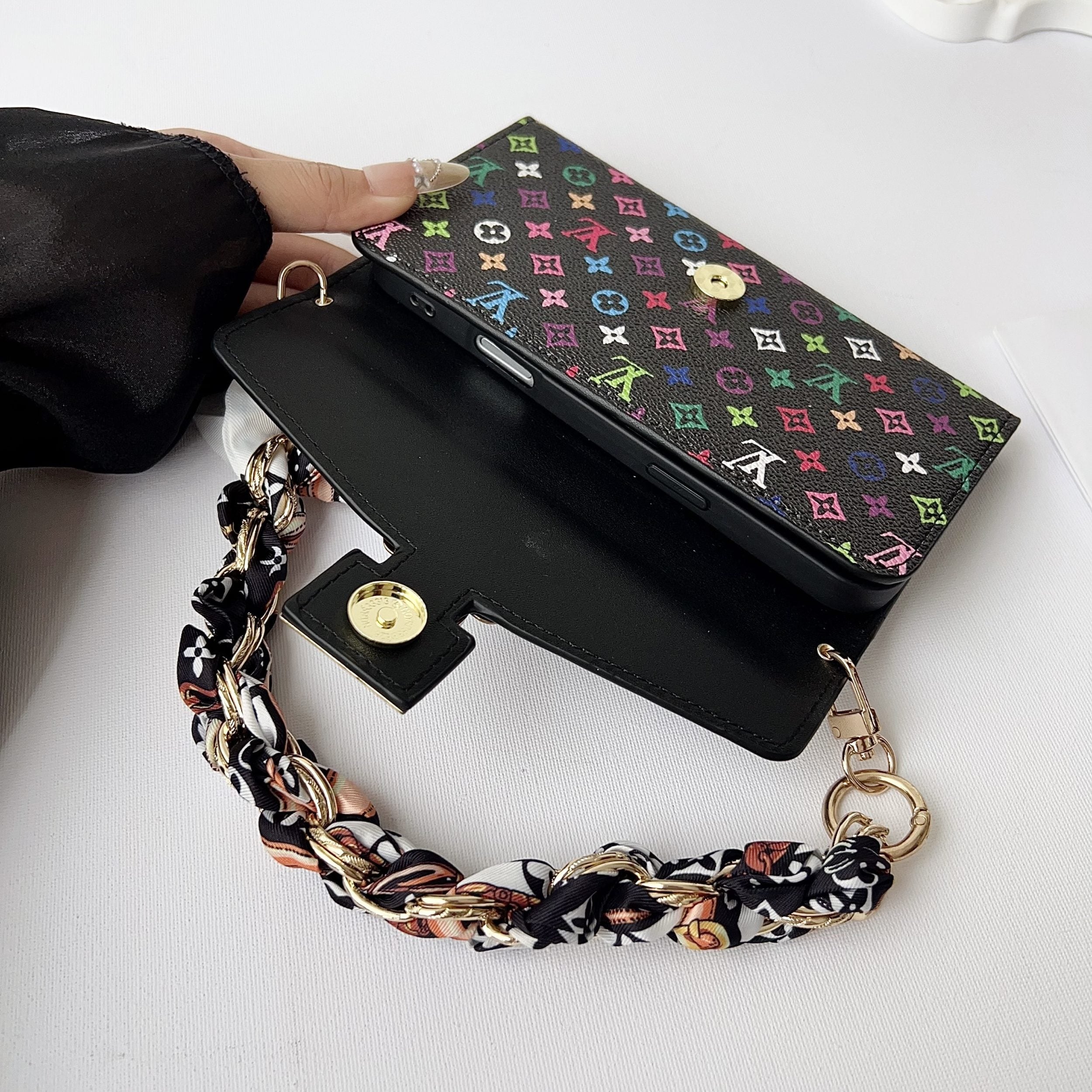 Multicolor LV Crossbody Phone Case for 1317 Pro/Pro Max