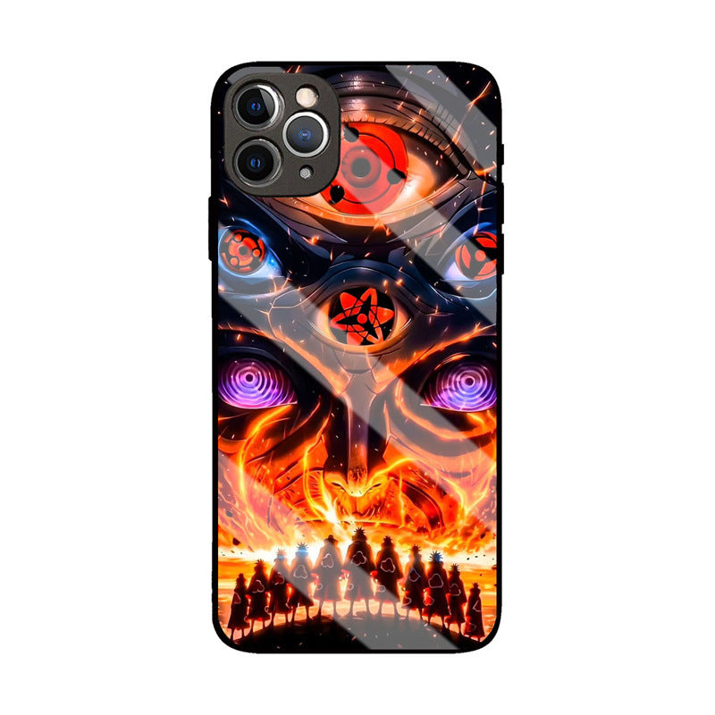 Cartoon Pattern Glass Phone Case