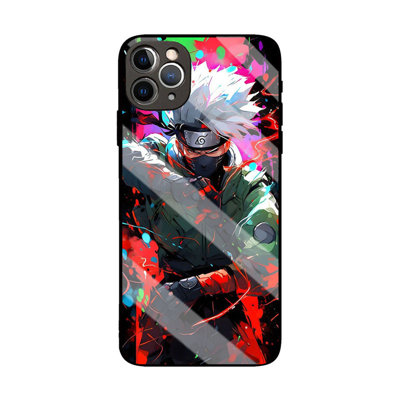 Cartoon Pattern Glass Phone Case