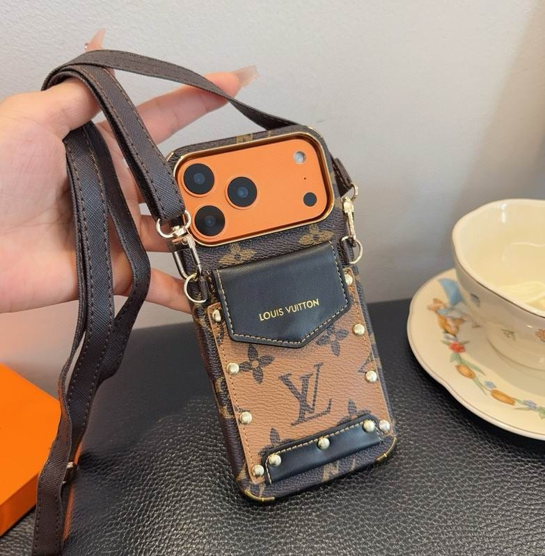 Card Holder iPhone Case Crossbody 14-17 / Pro / Pro Max / Plus / Air