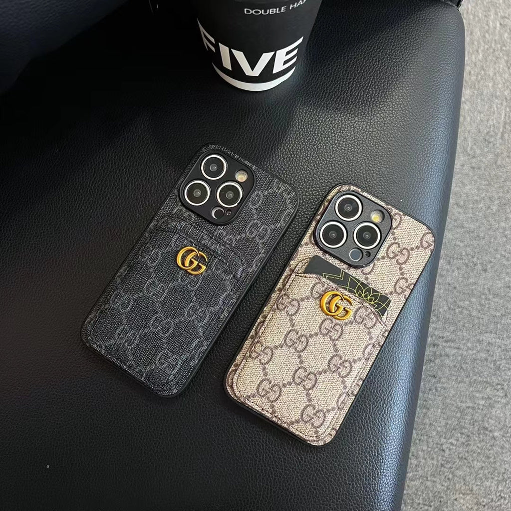 Luxury Gucci Card Holder Case iPhone 16 Series