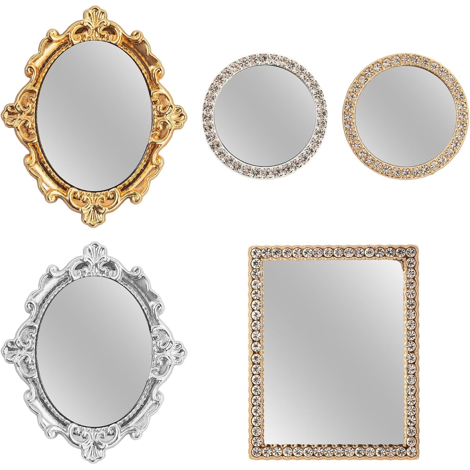 Miniature Mirrors Set – 1:12 Dollhouse Accessories