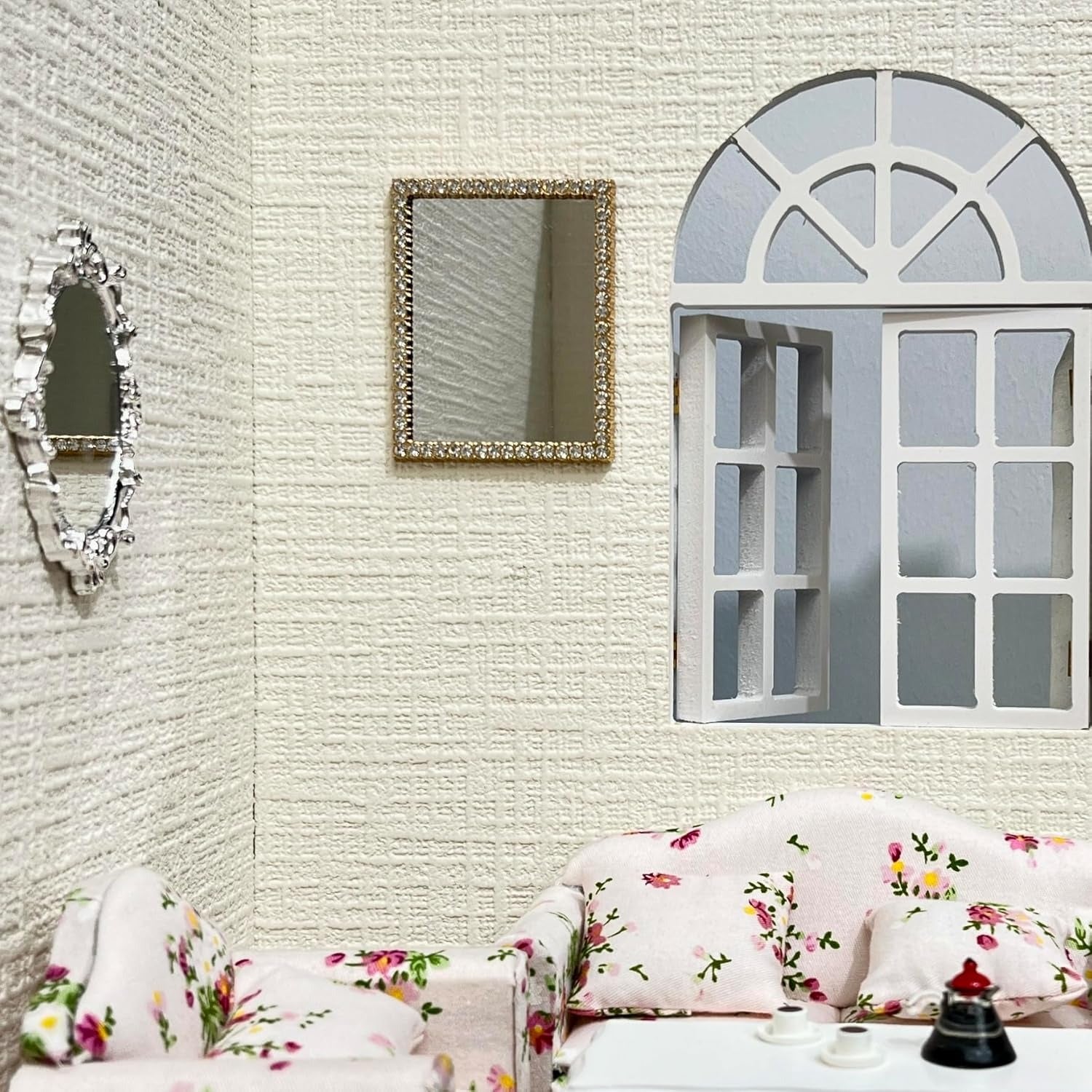 Miniature Mirrors Set – 1:12 Dollhouse Accessories