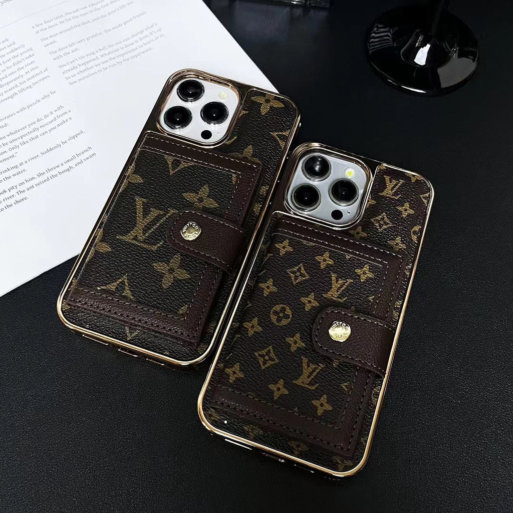 LV Phone Case Card Holder iPhone 12 13 14 15 16 Pro Max