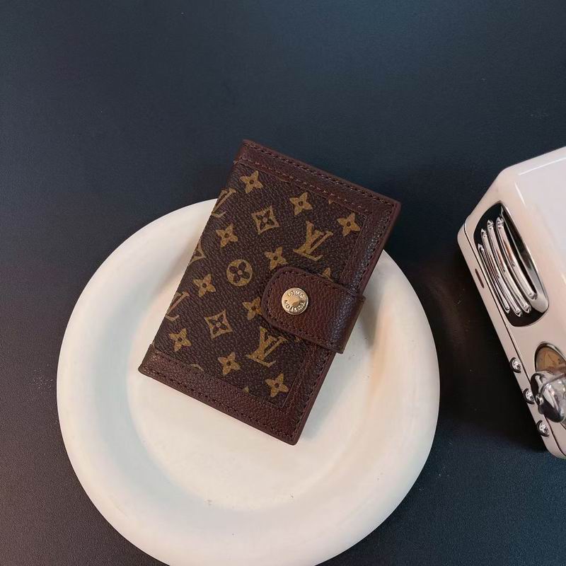 Louis Vuitton Card Holder Wallet Button Closure