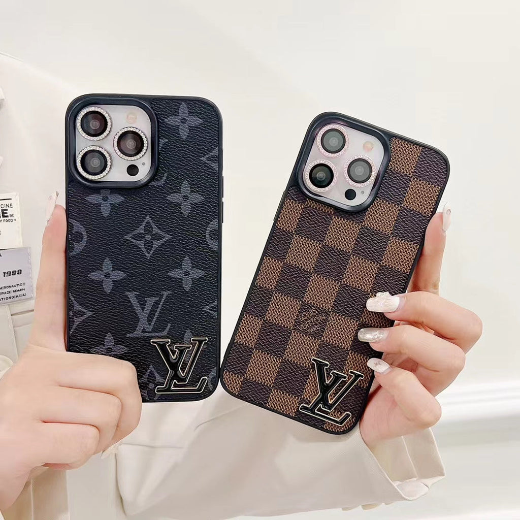 LV Monogram Luxury iPhone Case 12 13 14 15 16 Pro Max